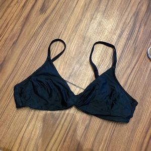 Aerie black bikini top size m twist style